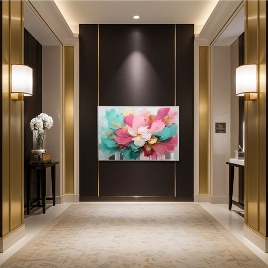 Pastel Petal Explosion | Modern Abstract Spring Art