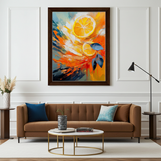Abstract Citrus Blossom | Modern Spring Energy Wall Art