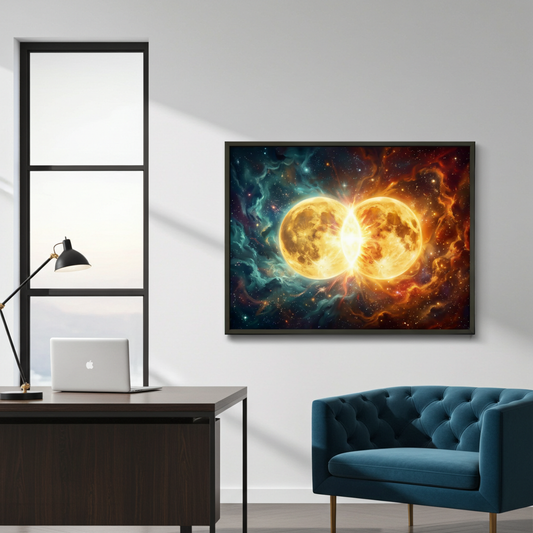 Cosmic Ignition" Radiant Supernova Abstract Art