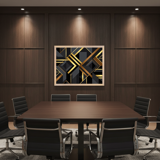 The Bold Chevron Prism Premium Wall Art