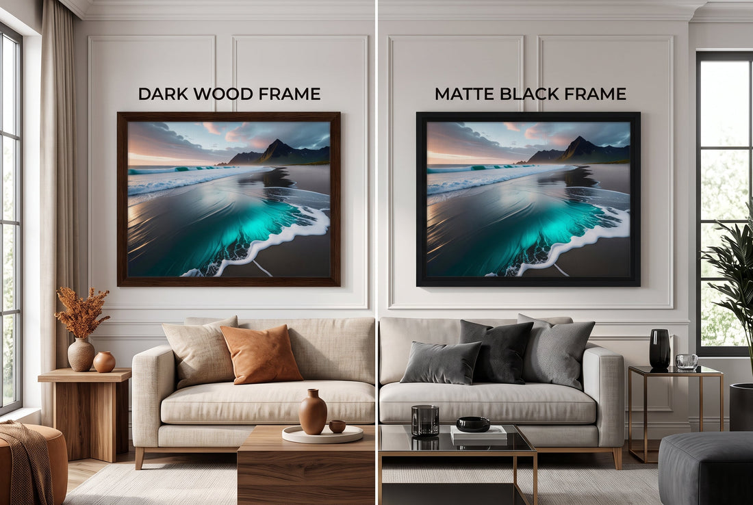 Dark Wood vs. Black Frames: How to Match Your Art Frame to Modern Furniture