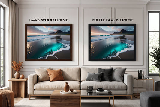 Dark Wood vs. Black Frames: How to Match Your Art Frame to Modern Furniture