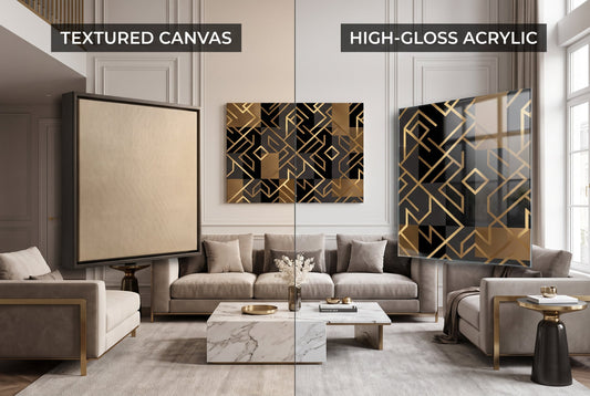 Canvas vs. Acrylic Prints: Which Premium Wall Art Finish Fits Your Space?