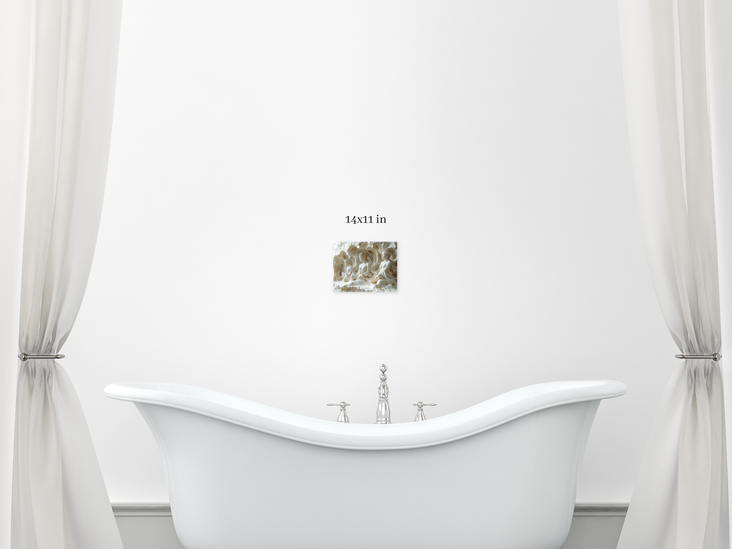 3D Sculptural Illusion Canvas Print – Carved Stone Design, Custom Sizes Available