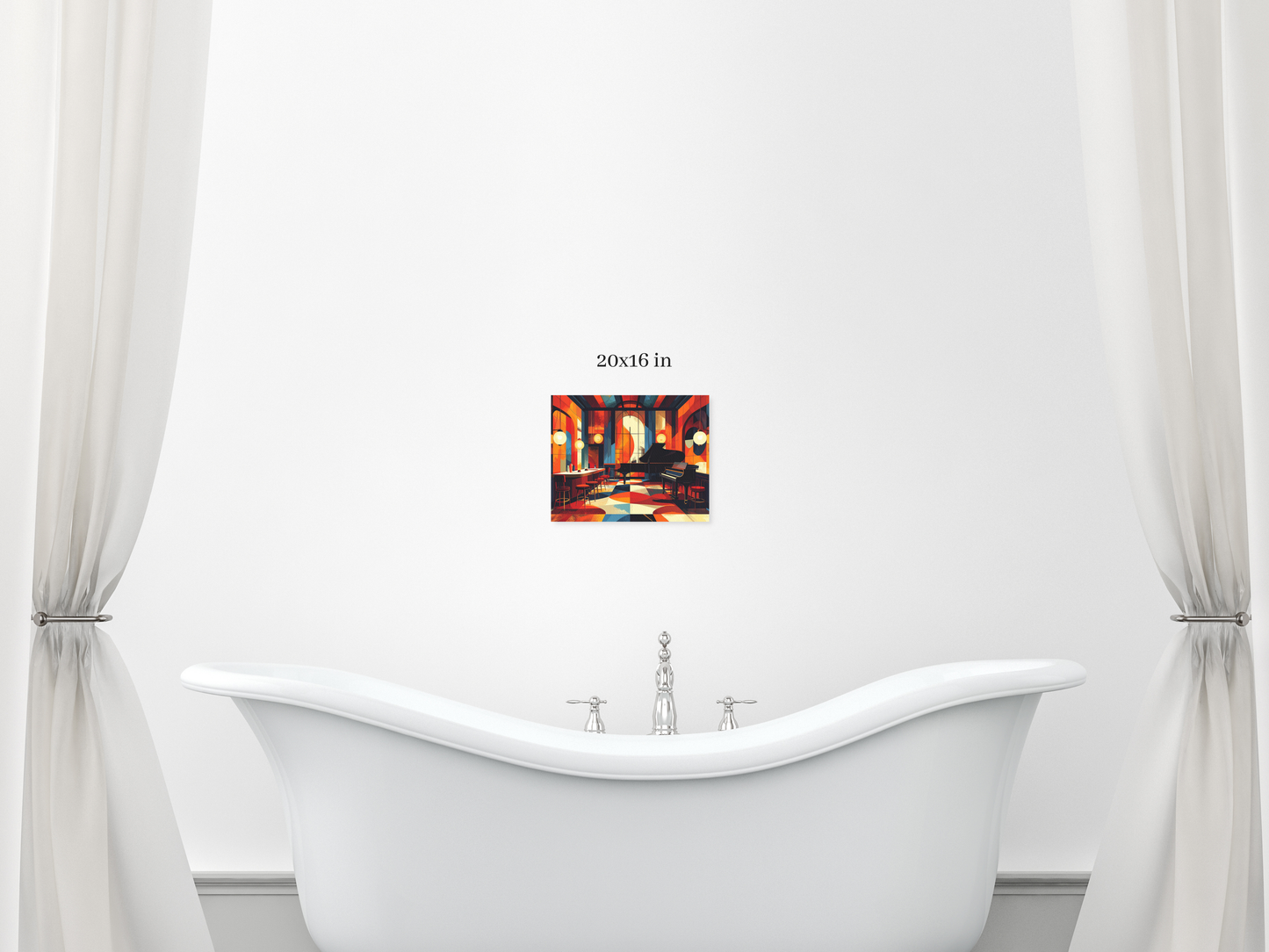 Art Deco Jazz Club Canvas Print – 1920s Inspired Illustration