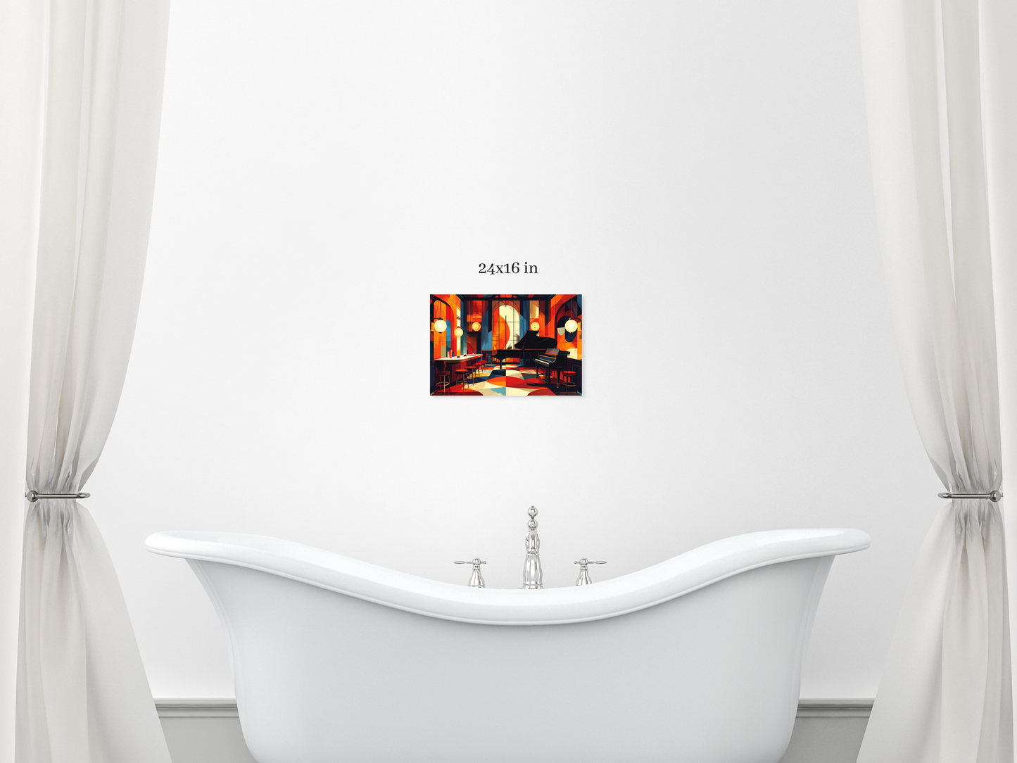 Art Deco Jazz Club Canvas Print – 1920s Inspired Illustration