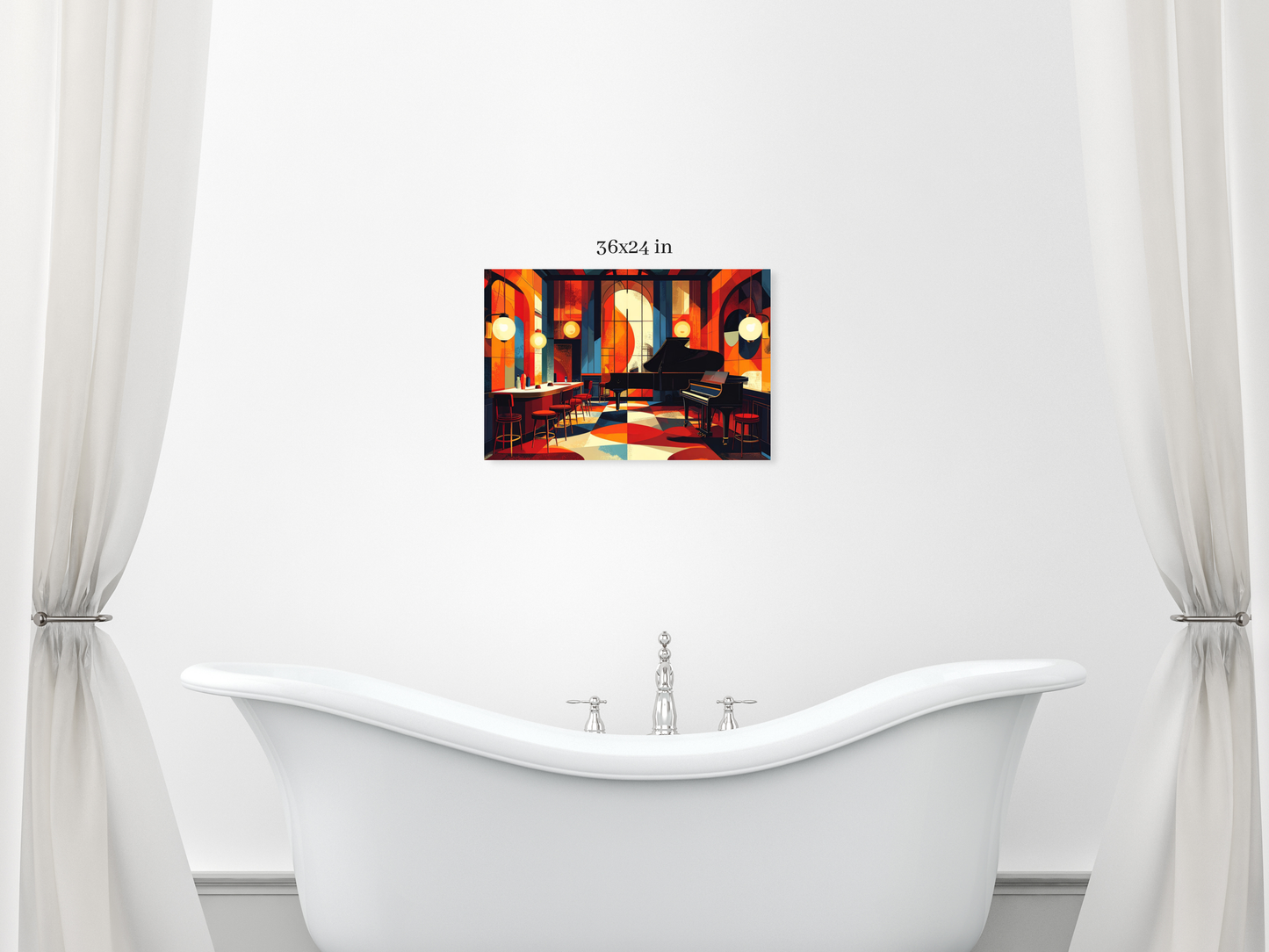 Art Deco Jazz Club Canvas Print – 1920s Inspired Illustration