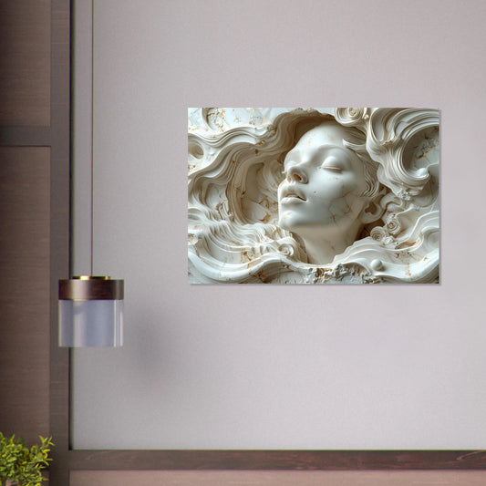 Textured 3D sculptural illusion featuring layered plaster-style patterns in a contemporary abstract design.