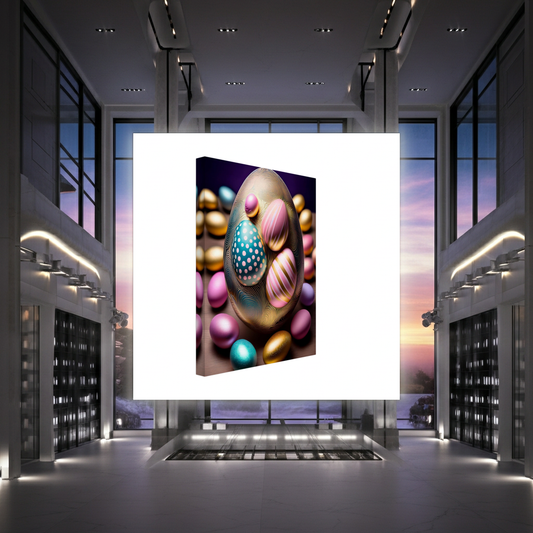 Golden Mosaic Jewel Easter Egg Art