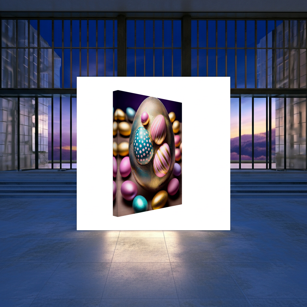 Golden Mosaic Jewel Easter Egg Art