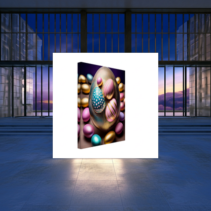 Golden Mosaic Jewel Easter Egg Art