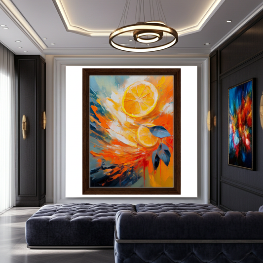 Abstract Citrus Blossom | Modern Spring Energy Wall Art
