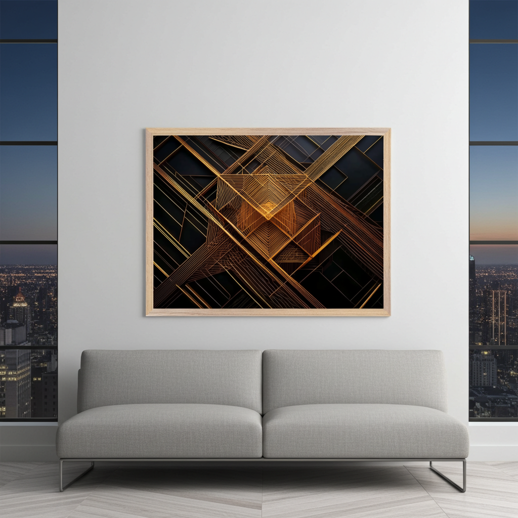 The Gilded Vortex Premium Wall Art  Print