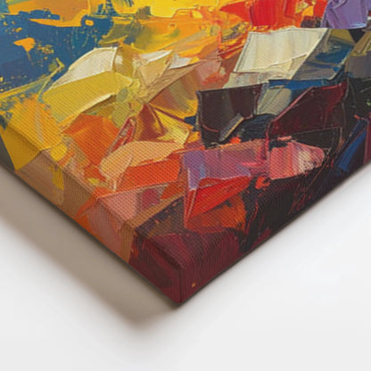 Oversized Colorful Abstract Wall Art for Modern Living Room