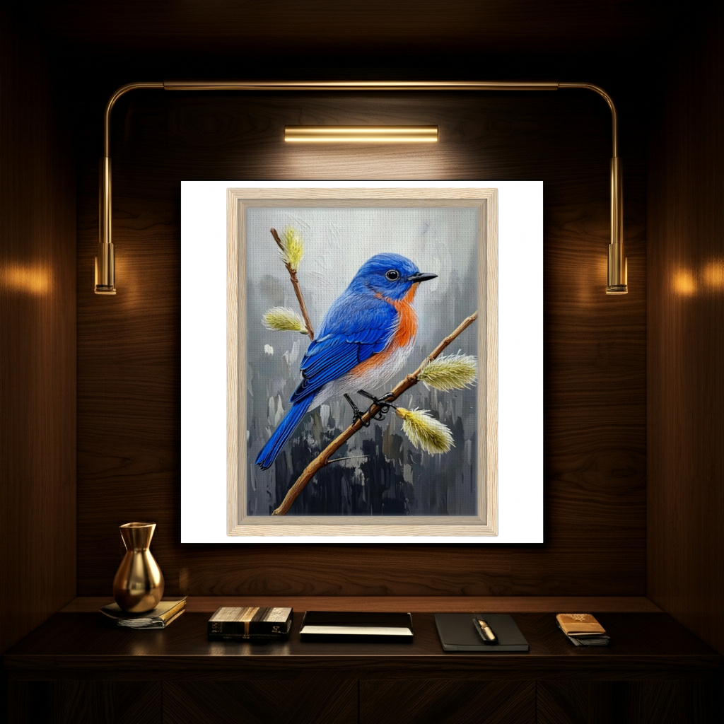 The Bluebird’s Return | Classic Spring Wildlife Wall Art