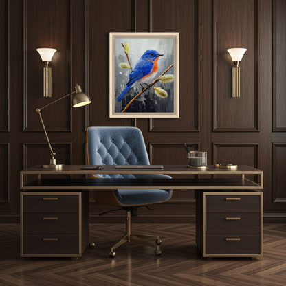 The Bluebird’s Return | Classic Spring Wildlife Wall Art