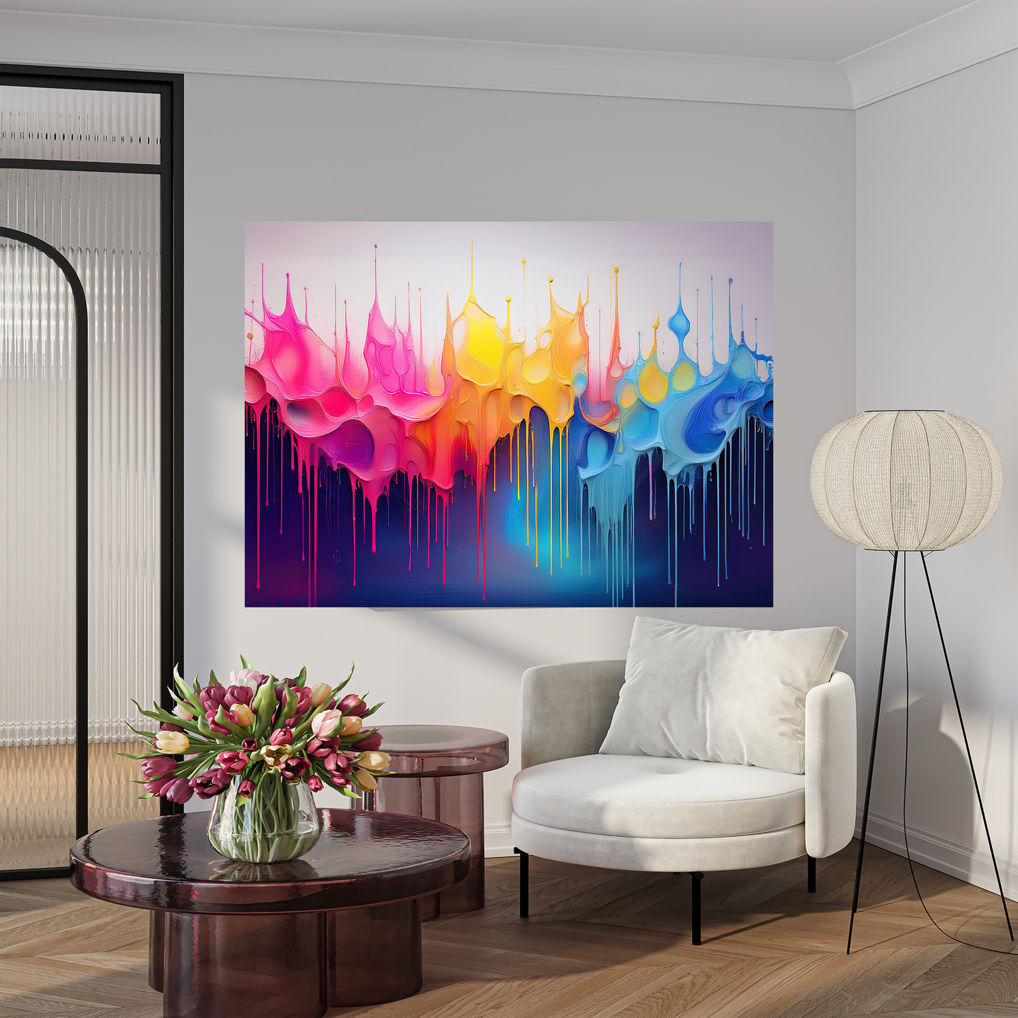 "Liquid Chromatrope" High-Gloss Neon Abstract