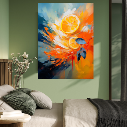 Abstract Citrus Blossom | Modern Spring Energy Wall Art