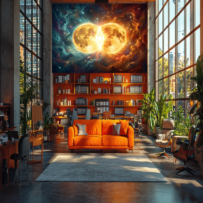 Cosmic Ignition" Radiant Supernova Abstract Art