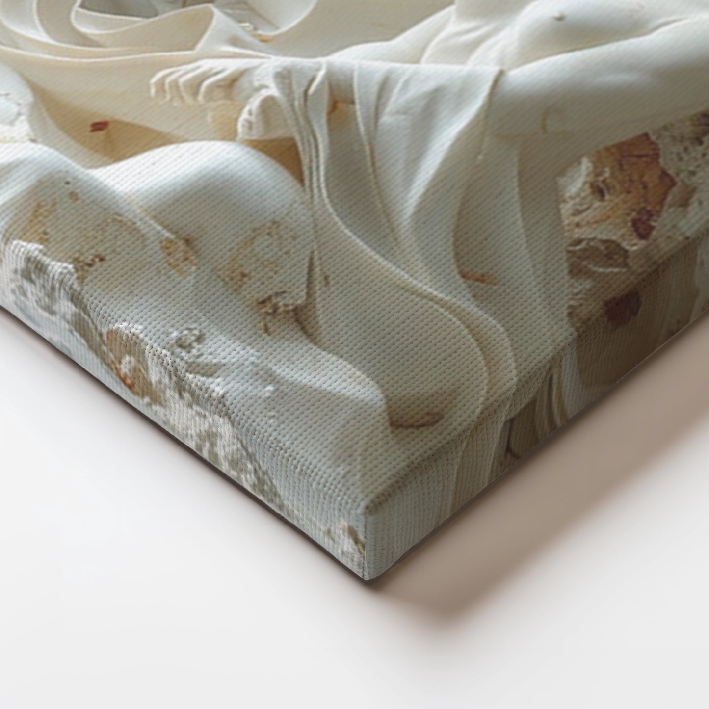 3D Sculptural Illusion Canvas Print – Carved Stone Design, Custom Sizes Available