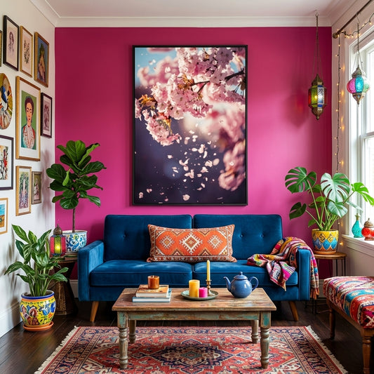 Cherry Blossom Cascade | Pink Floral Wall Art