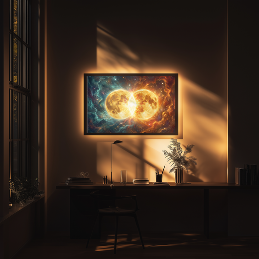 Cosmic Ignition" Radiant Supernova Abstract Art