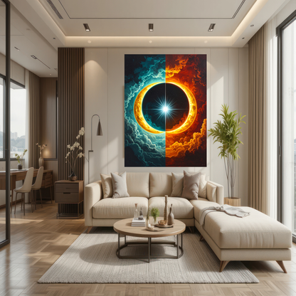 Eternal Balance" Cosmic Solar Eclipse Wall Art