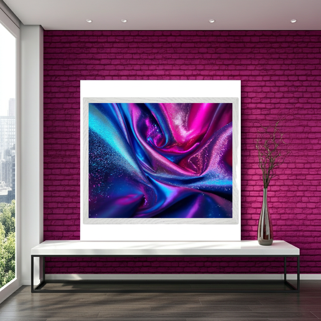 "Digital Silk" Glitchy Glam Abstract Canvas