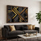 Art Deco Diagonal Geometric Framed Canvas Wall Art - Modern Heritage