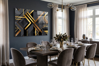 Art Deco Diagonal Geometric Acrylic Print Wall Art - Modern Heritage