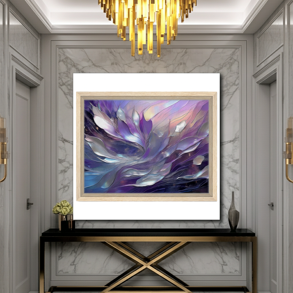 "Celestial Iridescence" Opalescent Abstract Wall Art