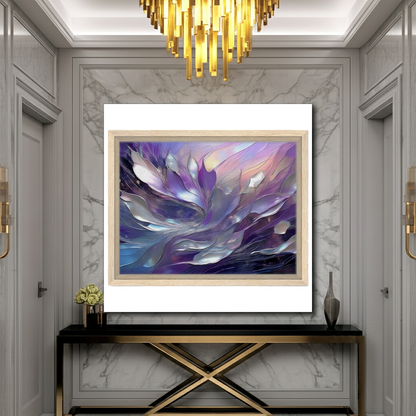 "Celestial Iridescence" Opalescent Abstract Wall Art