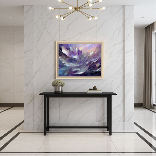 "Celestial Iridescence" Opalescent Abstract Wall Art