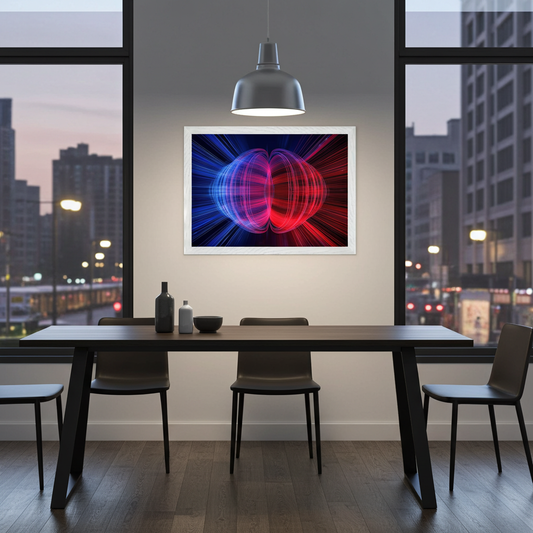 "Kinetic Pulse" Bold Geometric Abstract Wall Art
