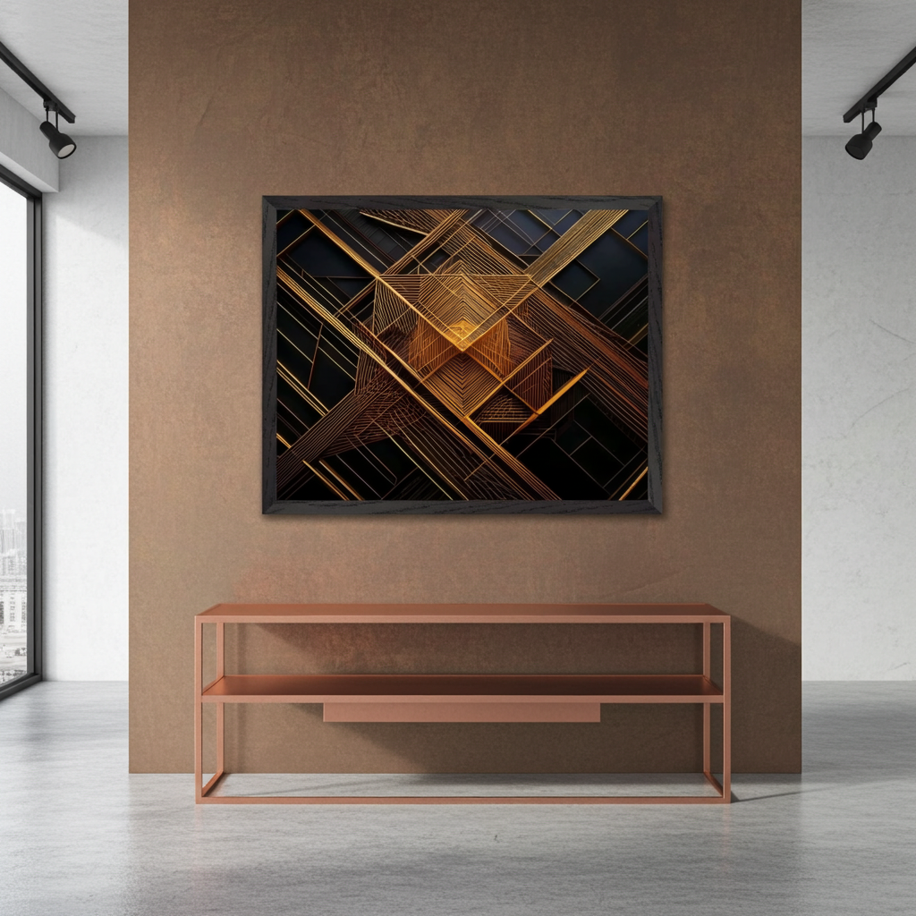 The Gilded Vortex Premium Wall Art  Print
