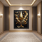 Luxe Golden Floral Bud - Modern 3D Abstract Wall Art