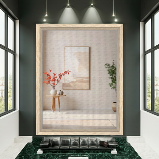 Large Neutral Abstract Landscape - Serene Earth Tone Wall Decor