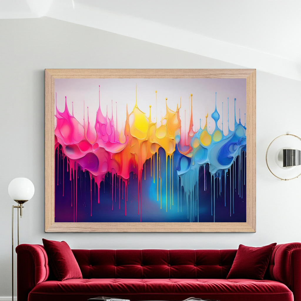 "Liquid Chromatrope" High-Gloss Neon Abstract