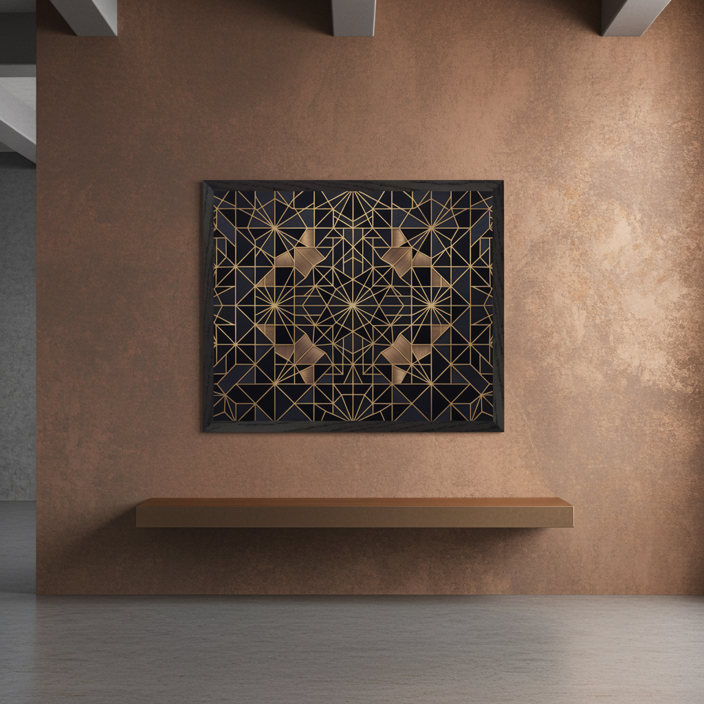 The Symmetric Deco Mandala Fine Art Print
