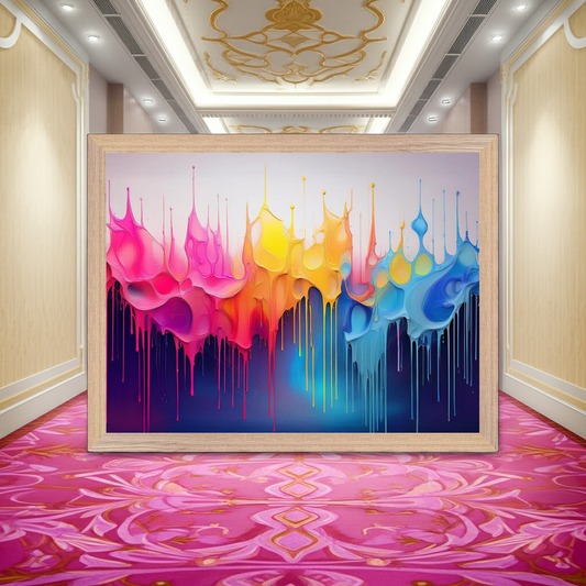"Liquid Chromatrope" High-Gloss Neon Abstract