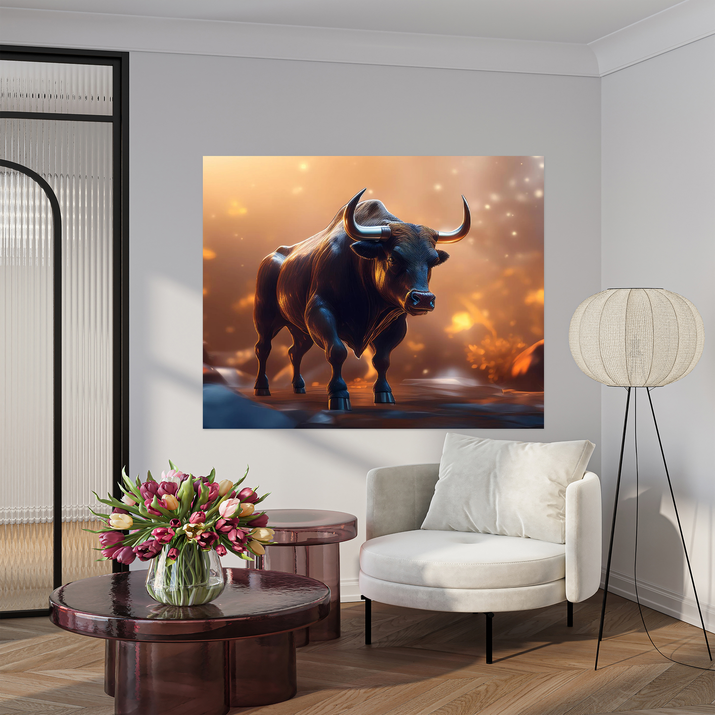 Wall art- The Wall Street Bull, The market's heartbeat captured in bronze.
