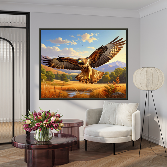 Majestic Red Tail Hawk in Flight - Nature Landscape Wall Art