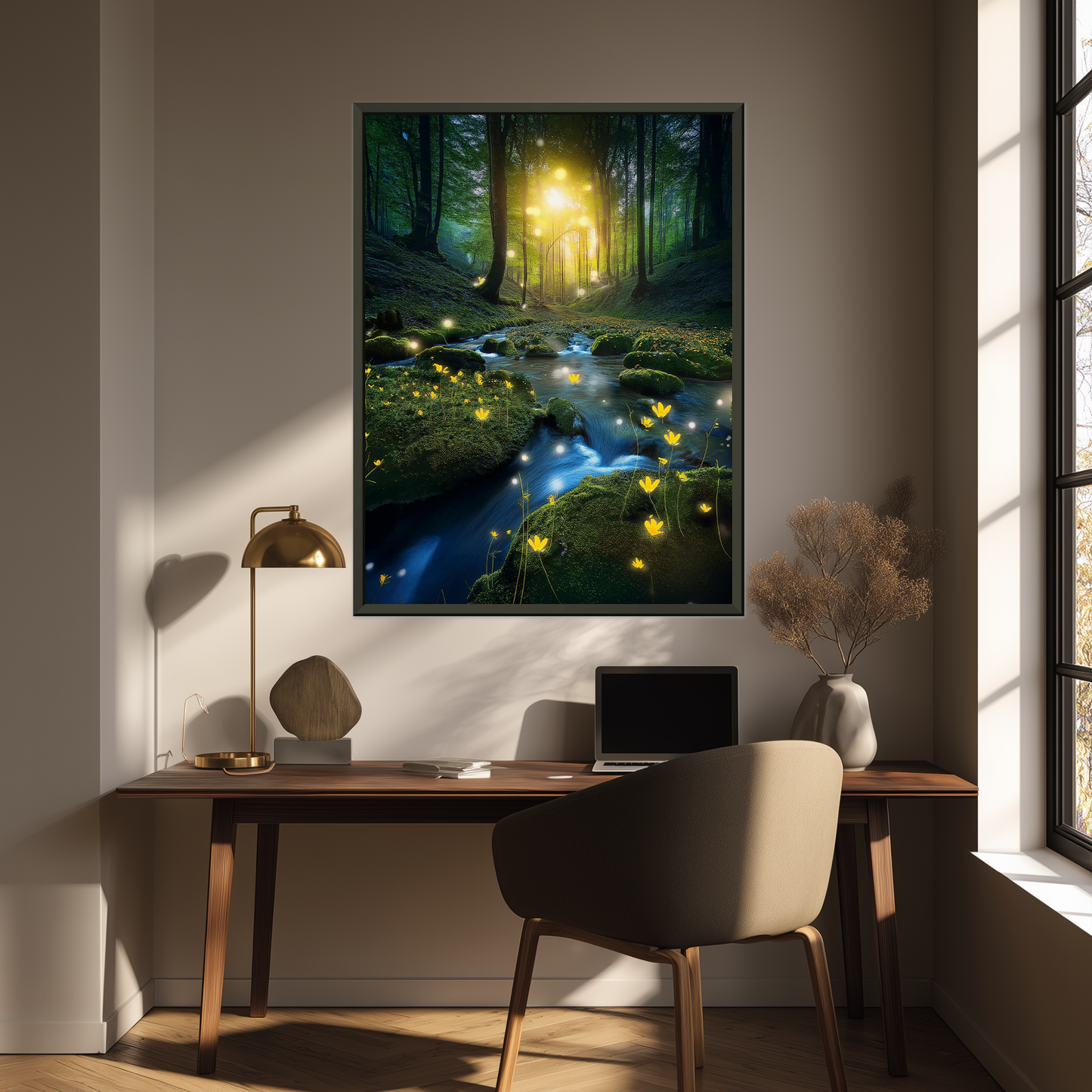 The Enchanted Brook | Magical Spring Forest Art