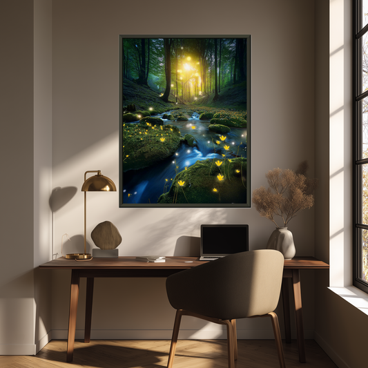 The Enchanted Brook | Magical Spring Forest Art