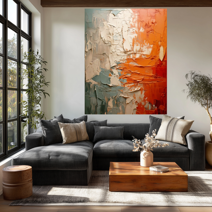 Tactile Grandeur - 3D Textured Contemporary Canvas