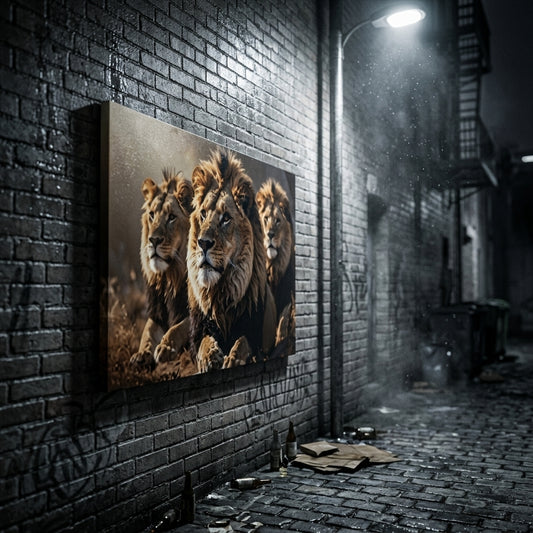 Sovereign of the Plains - The Lion Portrait by Artflex Canvas