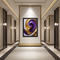 Celestial Motion Gold and Purple Abstract Art - Luxury Fluid Decor