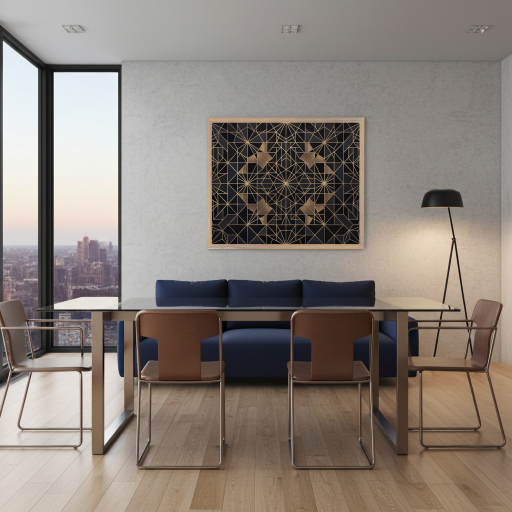 The Symmetric Deco Mandala Fine Art Print