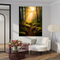 Whispering Woods Foggy Pine Forest - Moody Green Landscape Art