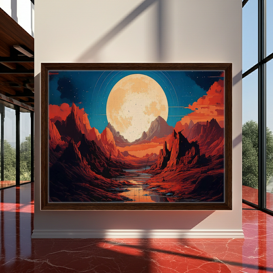 Retro - Futurisic Moon Landscape